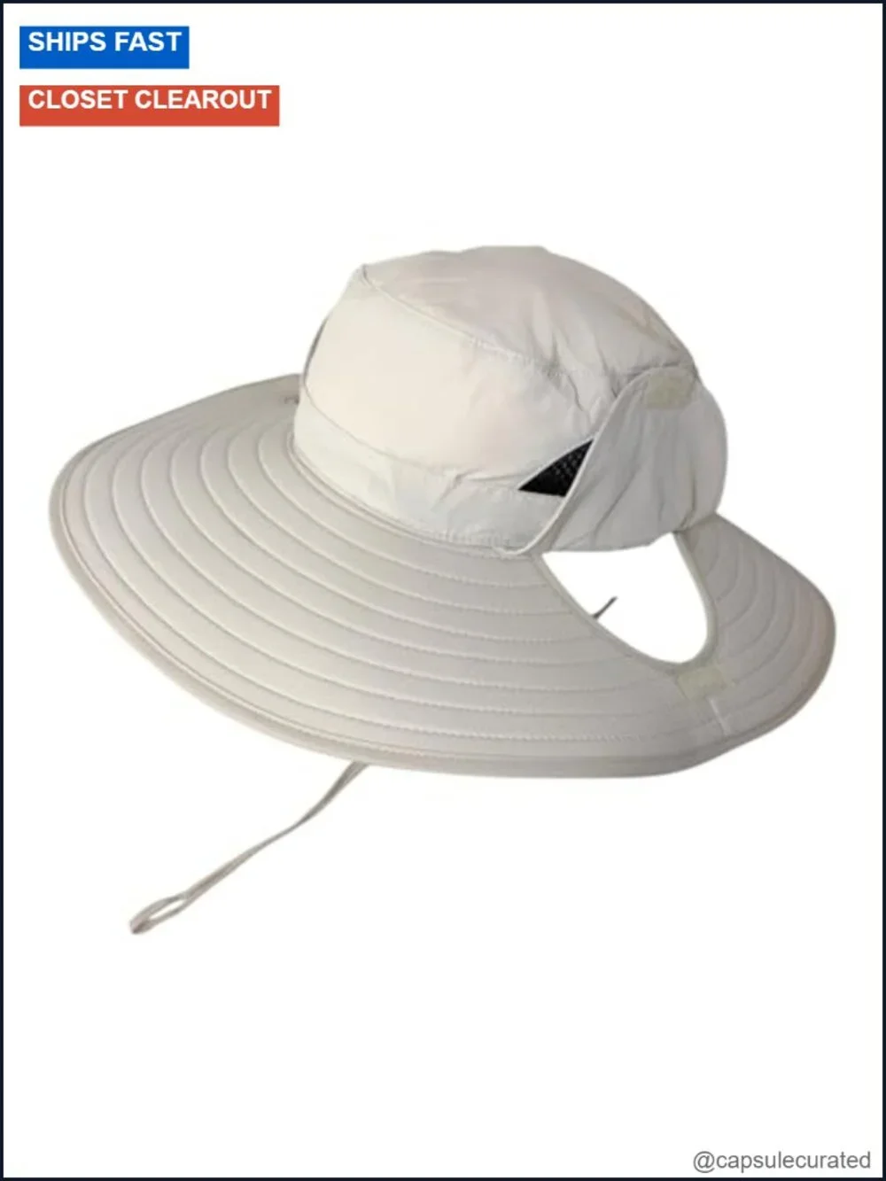 SPF 50+ Bucket Hat with Headphone Flaps - Nylon Breathable Sun Hat for Outdoor